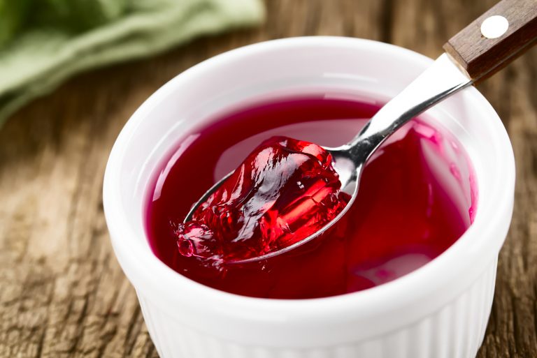 red jello on table