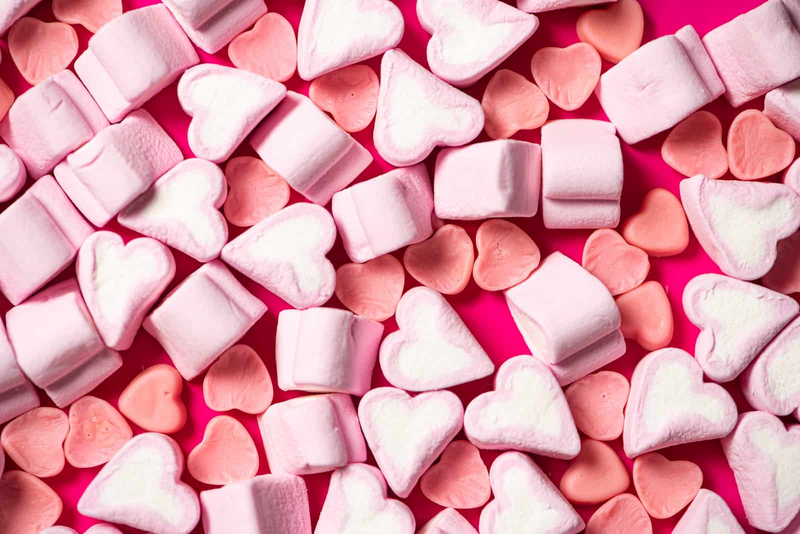 shot of pink Marshmallows