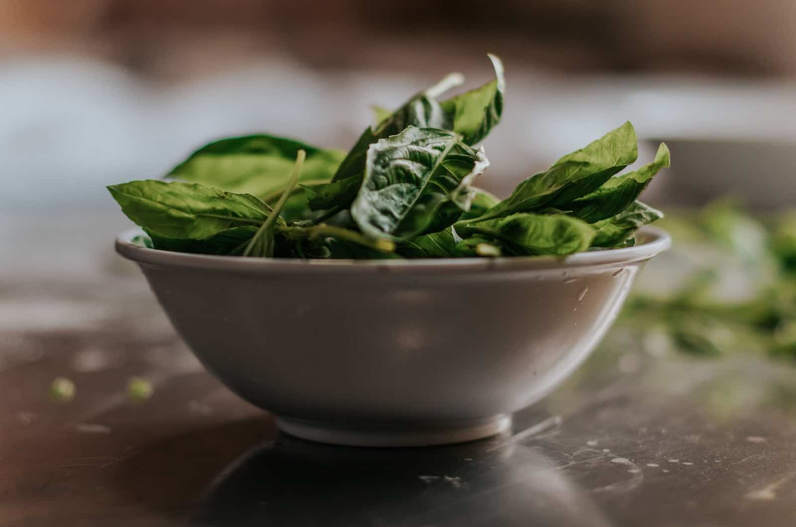 spinach in a bowl