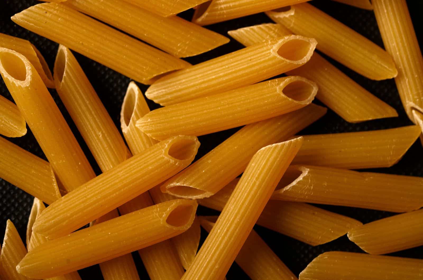 Dry pasta on the table