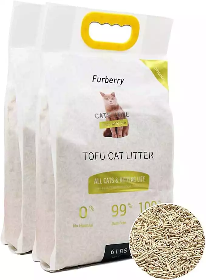 Furberry 2 Pack Natural Tofu Cat Litter Pellets