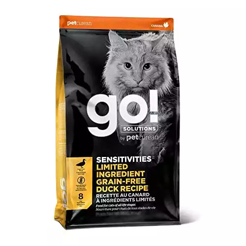 GO! SOLUTIONS SENSITIVITIES Limited Ingredient Cat Food to Support Sensitive Stomachs