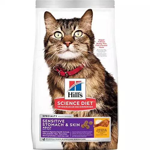 Hill's Science Diet Dry Cat Food For Sensitive Stomach & Skin