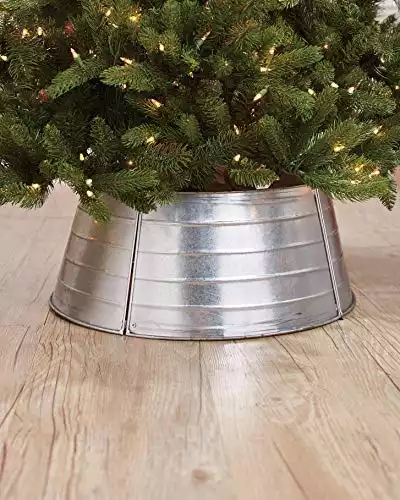The Lakeside Collection Galvanized Metal Christmas Tree Ring