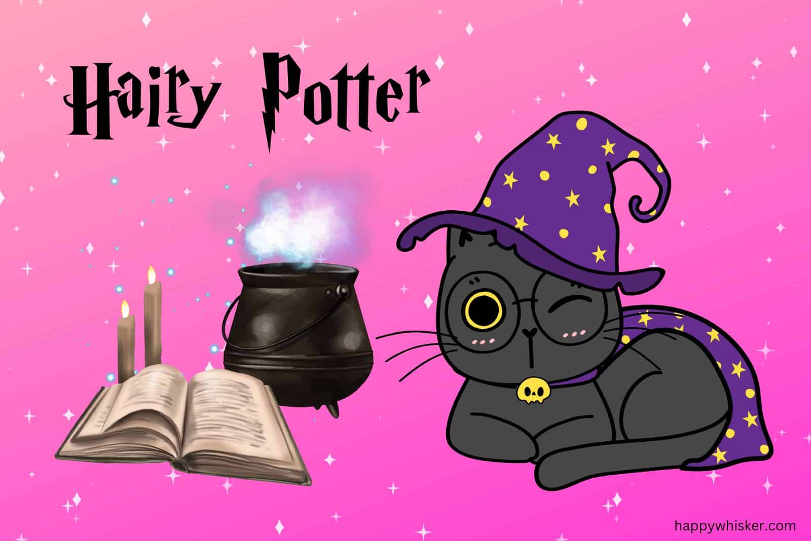 Hairy Potter cat