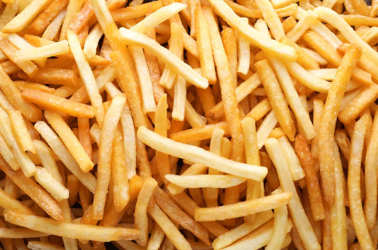 close shot of fries