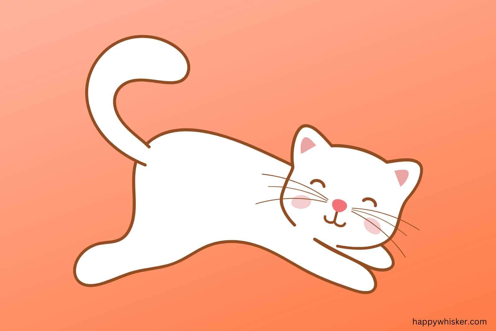 illustration of cat stretching