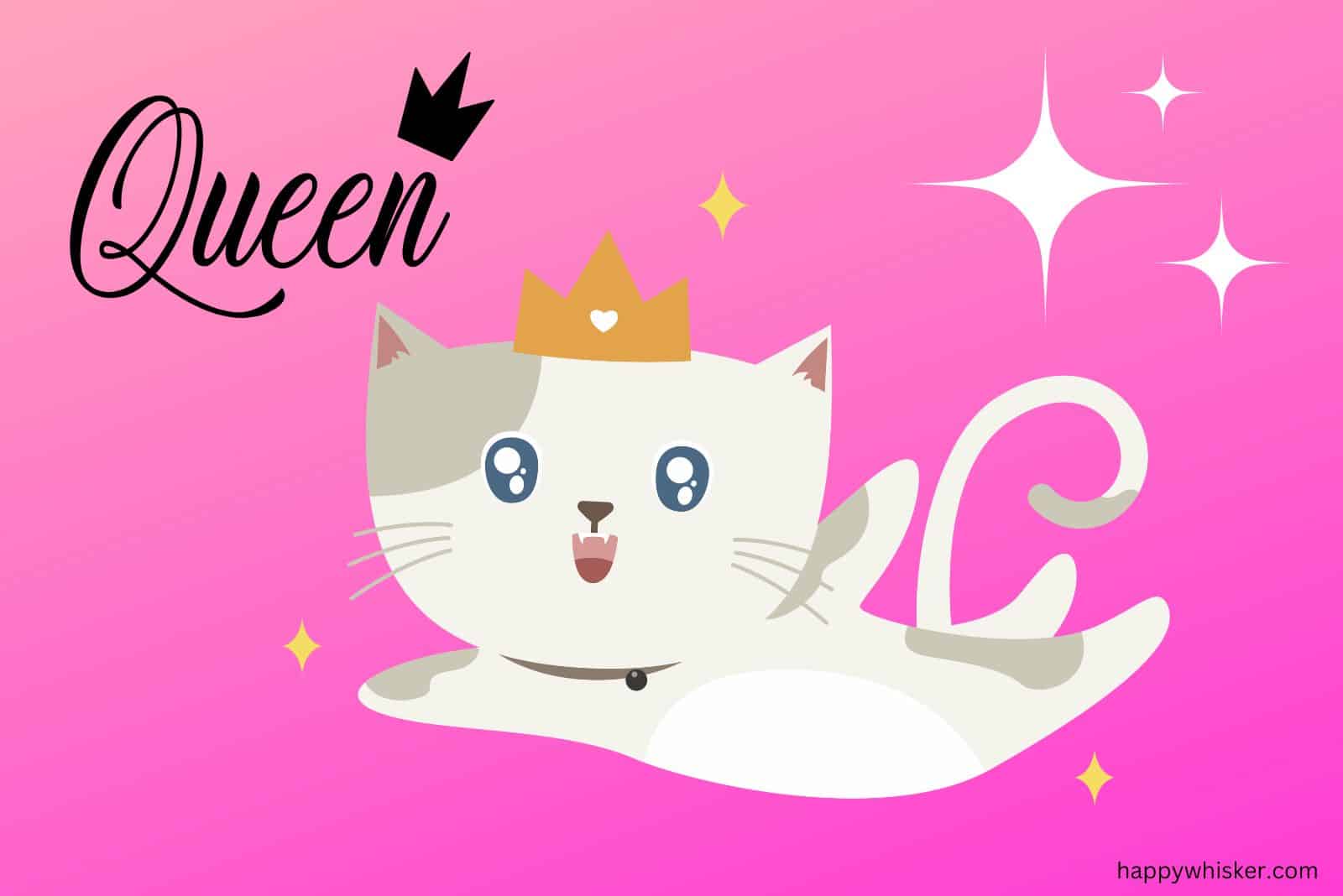 queen cat with tiara