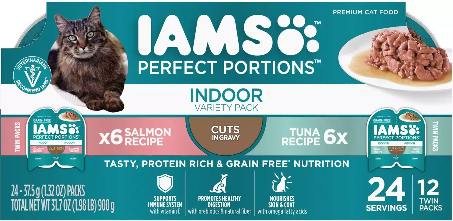 Iams Perfect Portions Indoor Tuna Recipe Grain-Free Cat Food