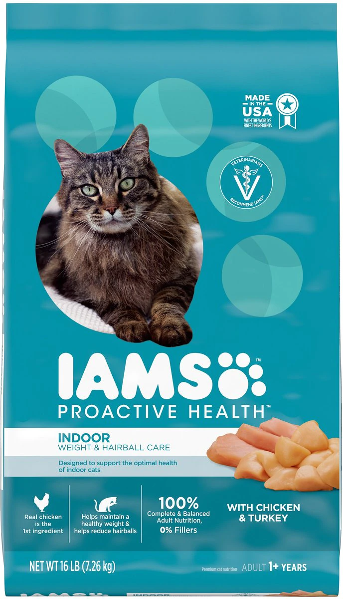 Iams ProActive Health Indoor Weight & Hairball Care Dry Cat Food