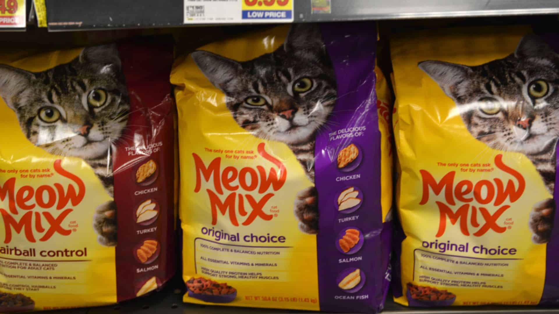 Meow Mix on the shelf
