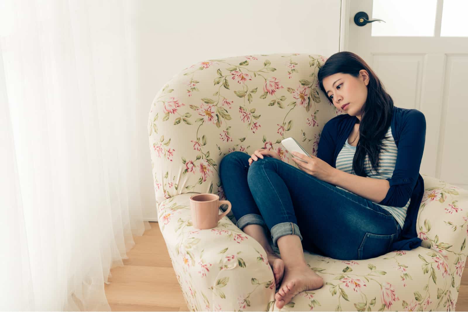 depressed woman crying