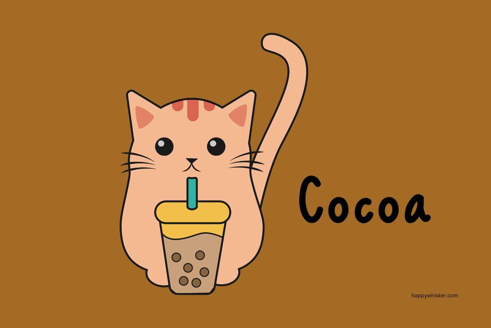 brown cat names inspired by drinks