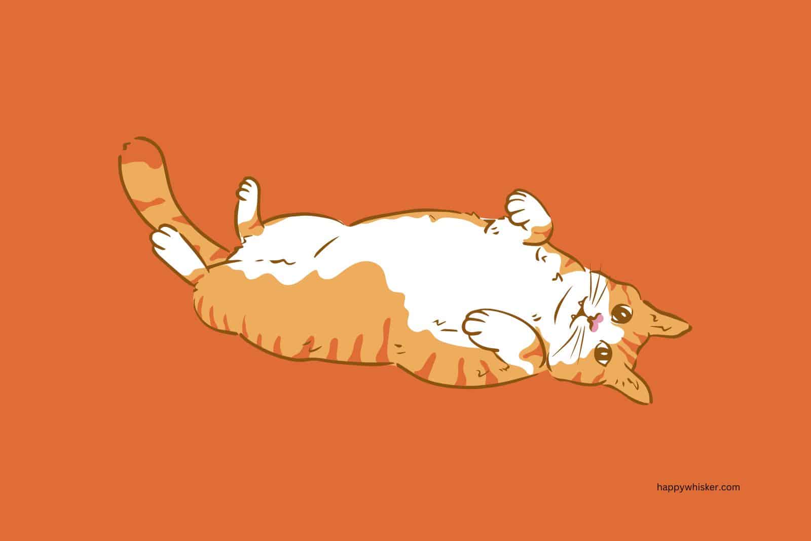 illustration of cat relaxing