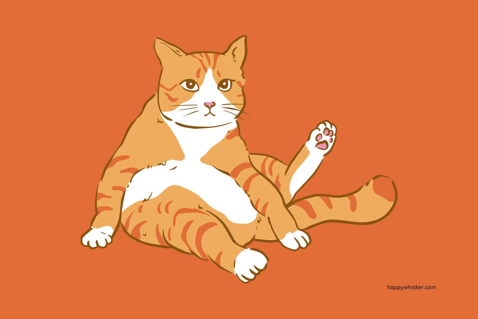 illustration of cat sitting
