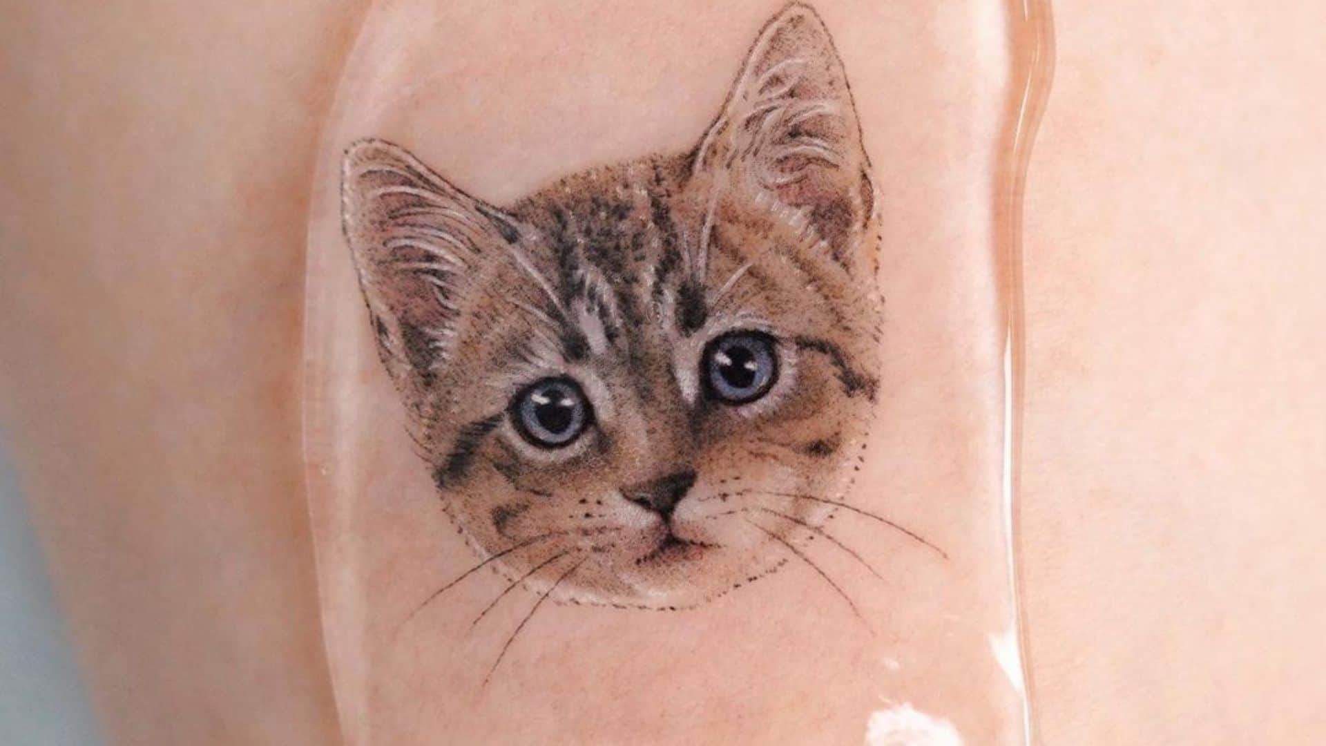 cute cat tattoo