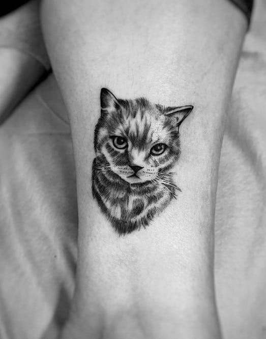 A Striped Kitty Makes A Great Tattoo