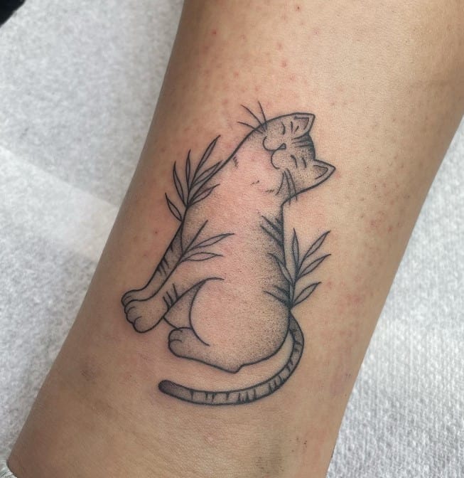 lucky cat tattoo