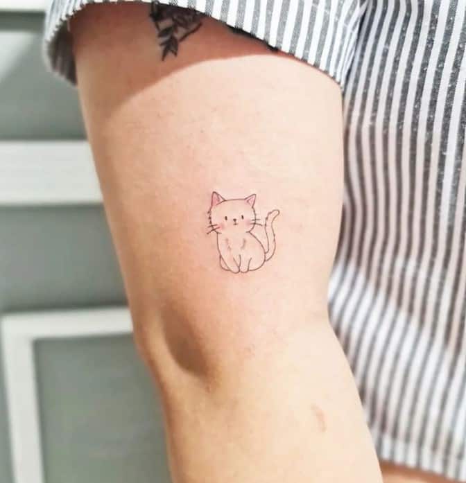 mini cat tattoo