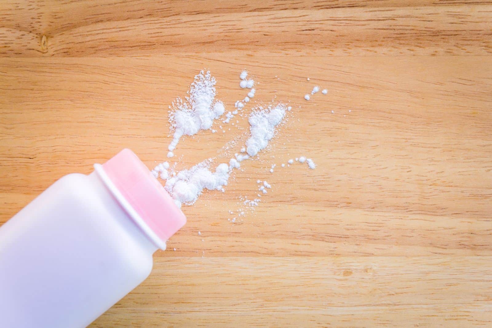 baby powder on table
