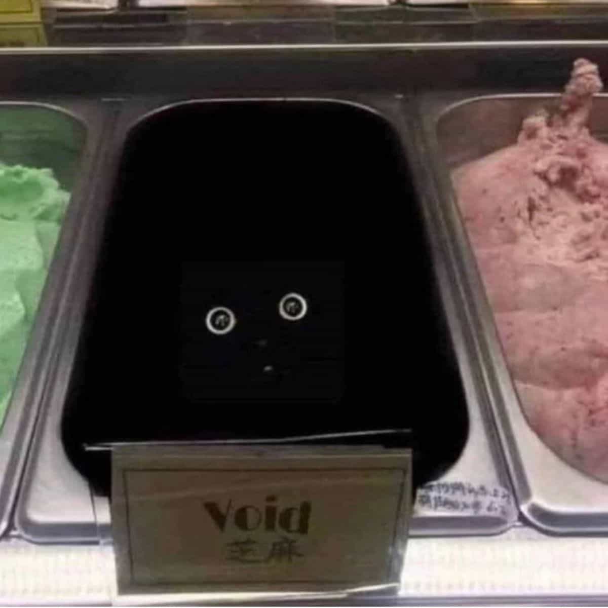 ice cream as a black cat