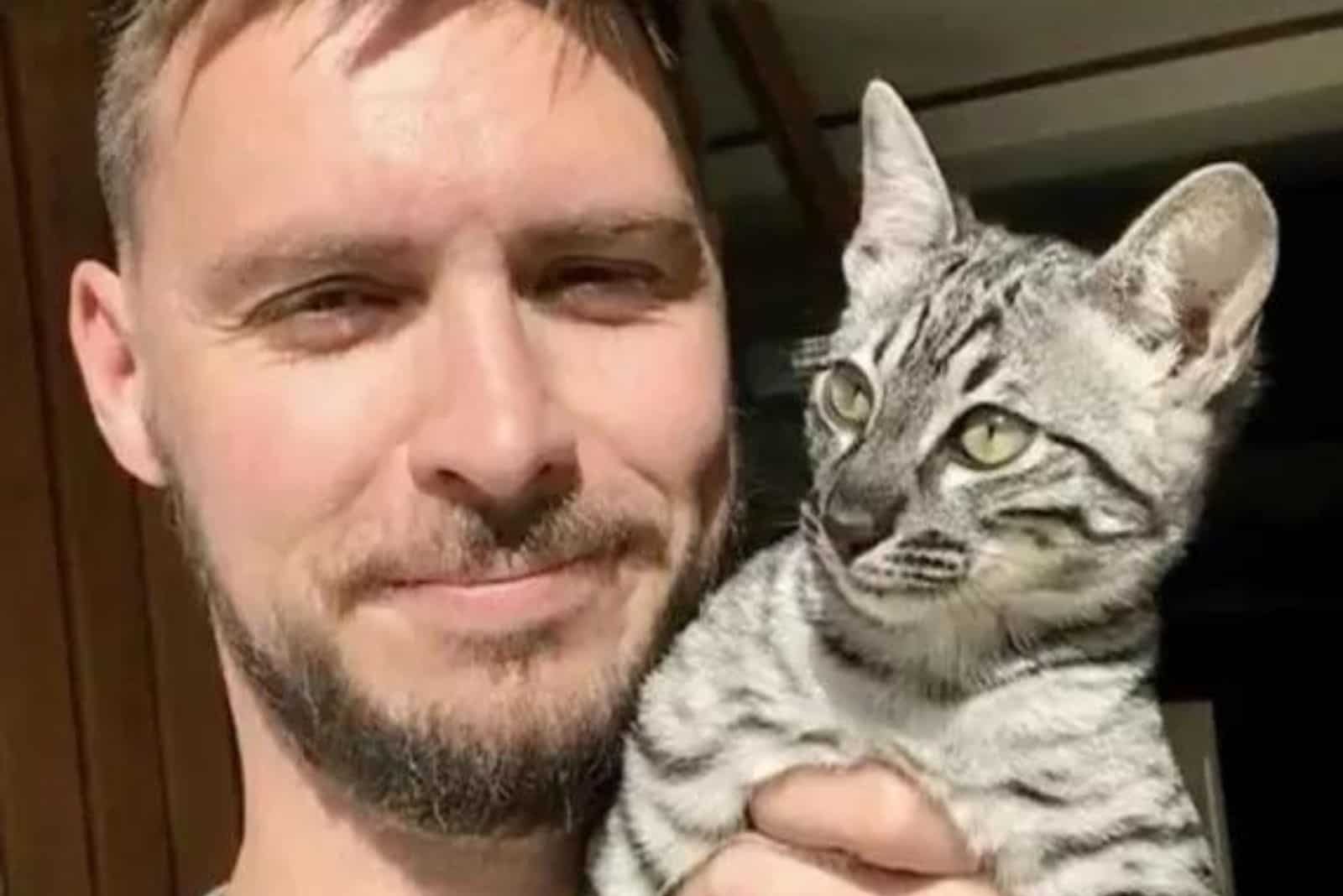 photo of Daniel and his cat Louis