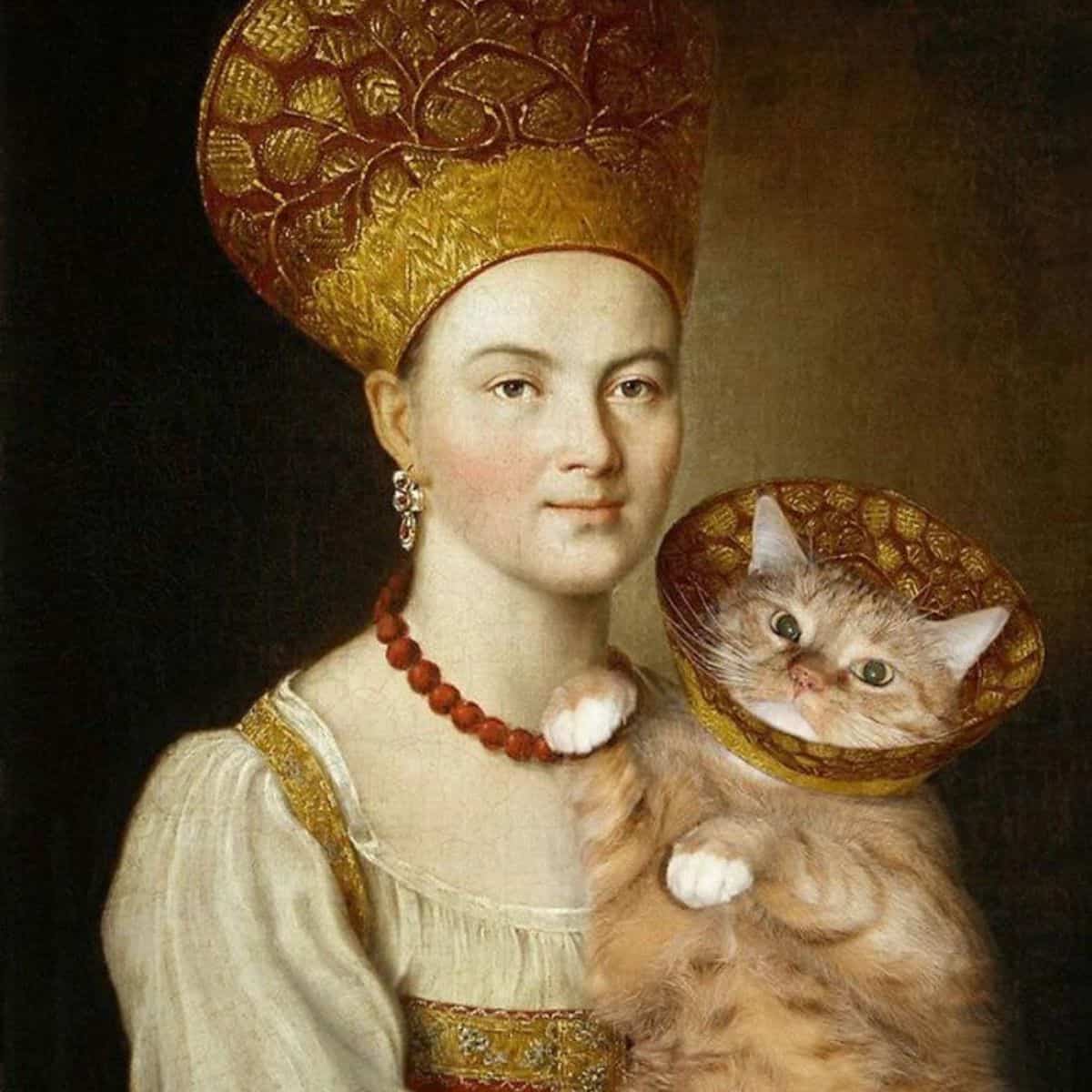 Portrait Of An Unknown Woman In Russian Costume