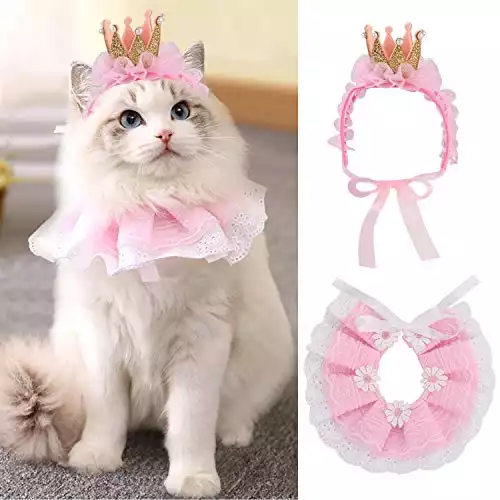 Princess Costumes Cute Lace Crown Accessories For Cats