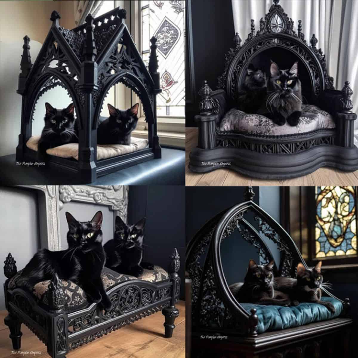 cat sitting on a throne