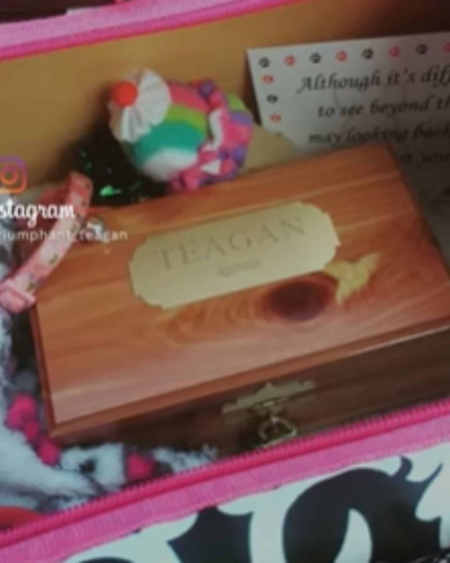 instagram post of a wooden box