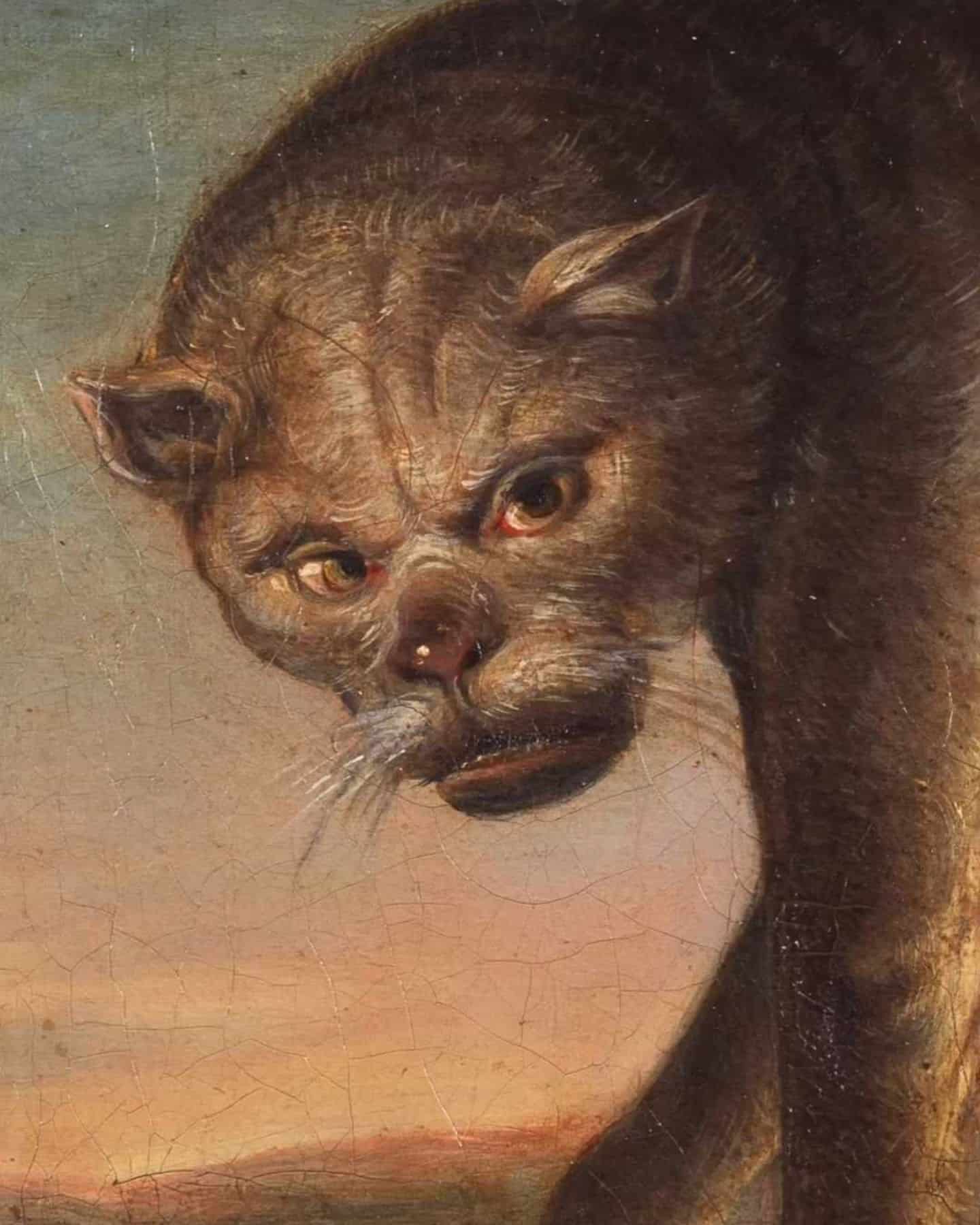 scary medieval cat