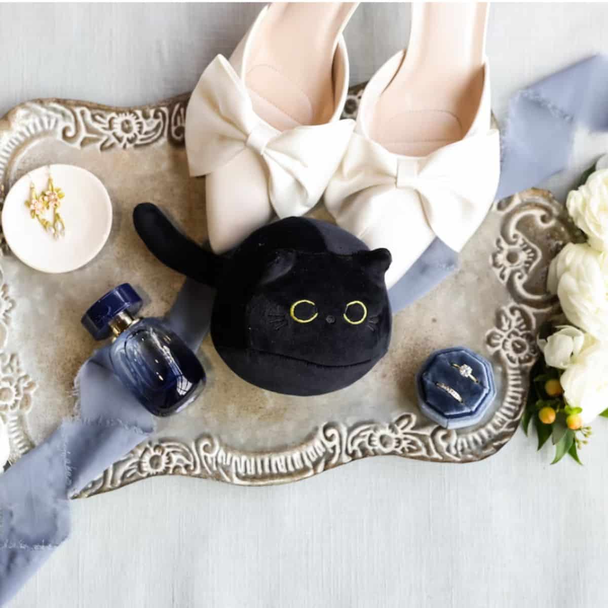 shoes, perfume and cat toy