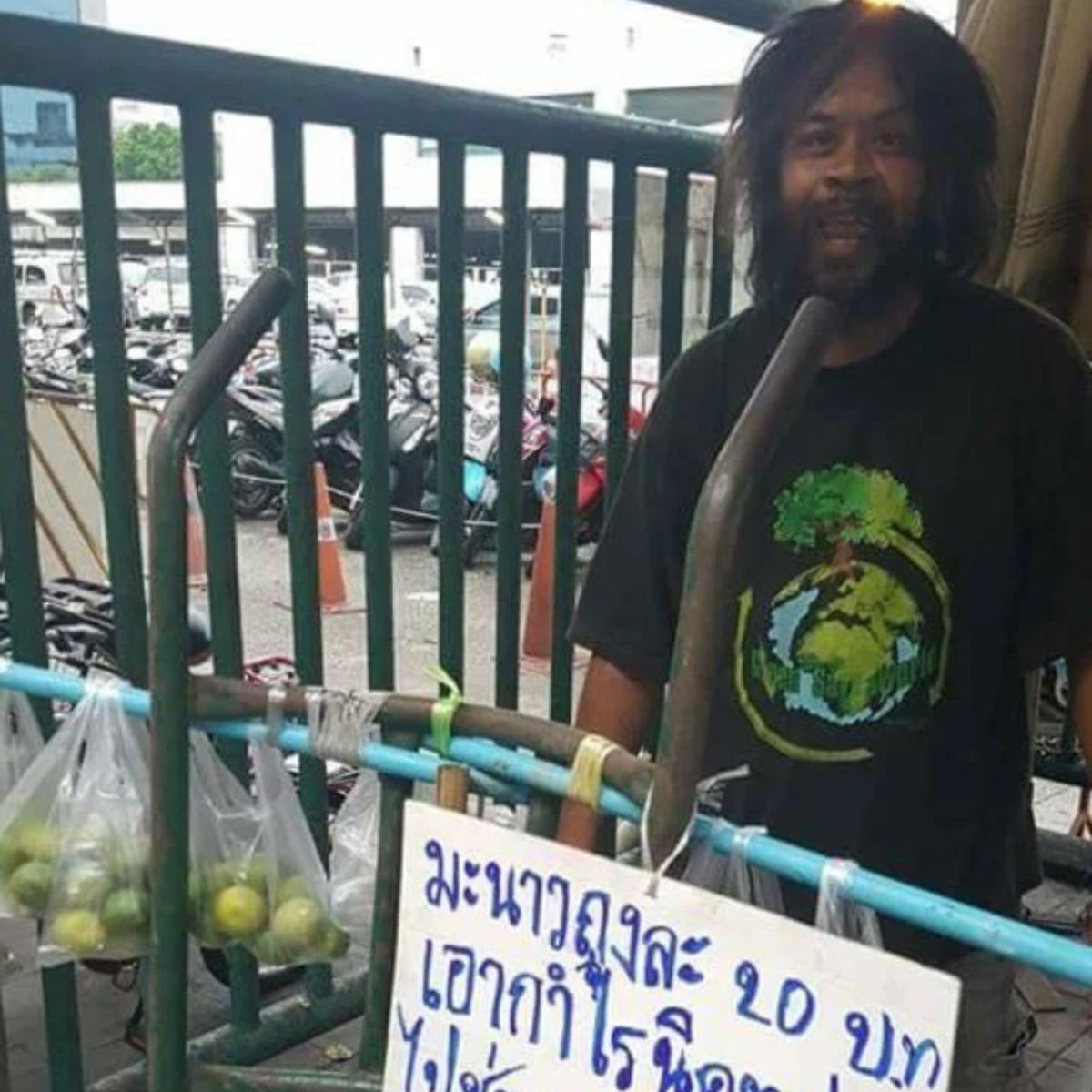 guy selling limes