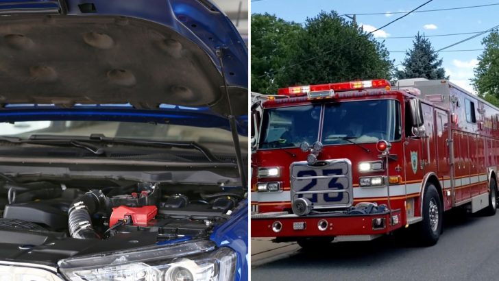 Stray Kitten Found Under The Hood Of A Car Gets A Ride Of His Life With Delaware Firefighters