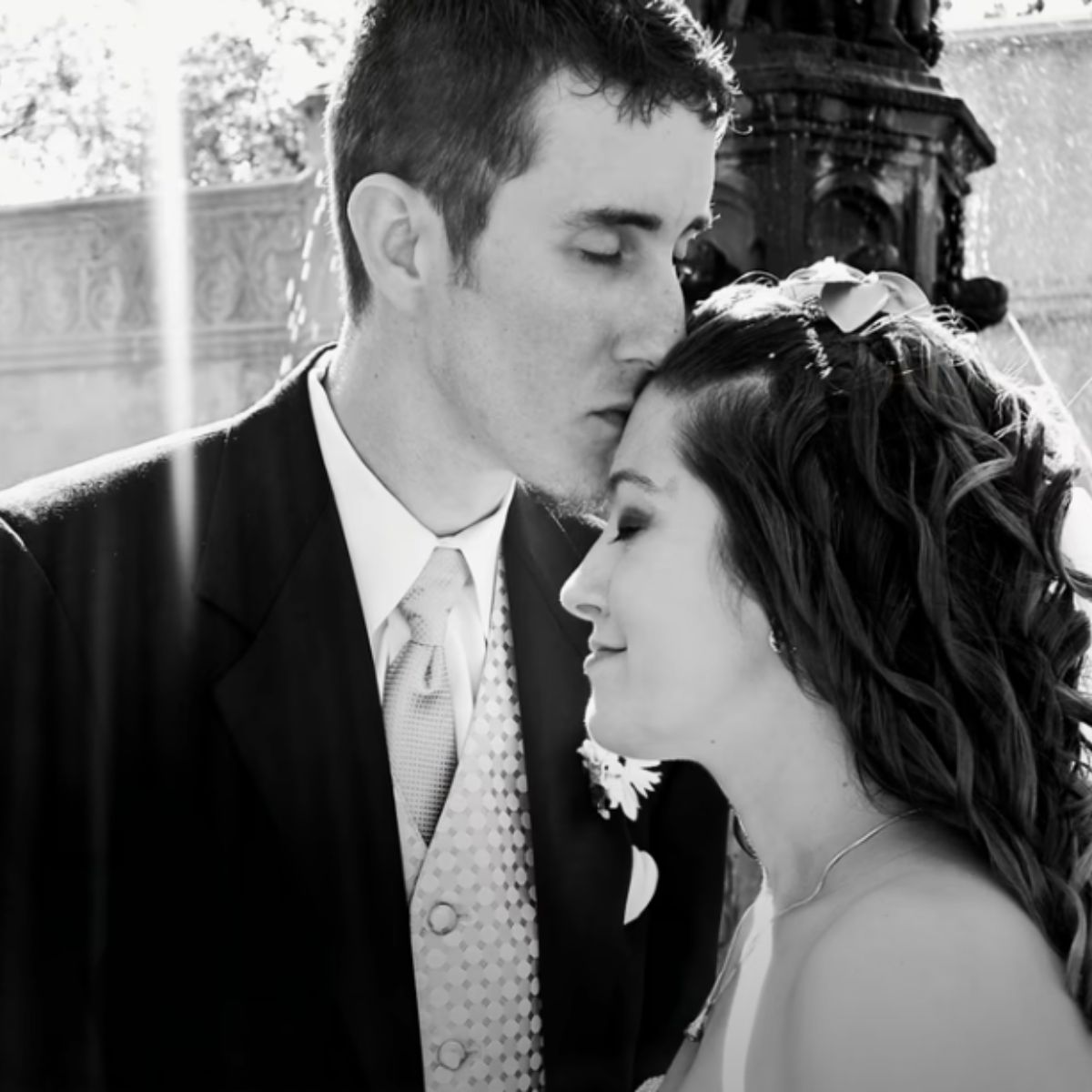 war veteran and his bride