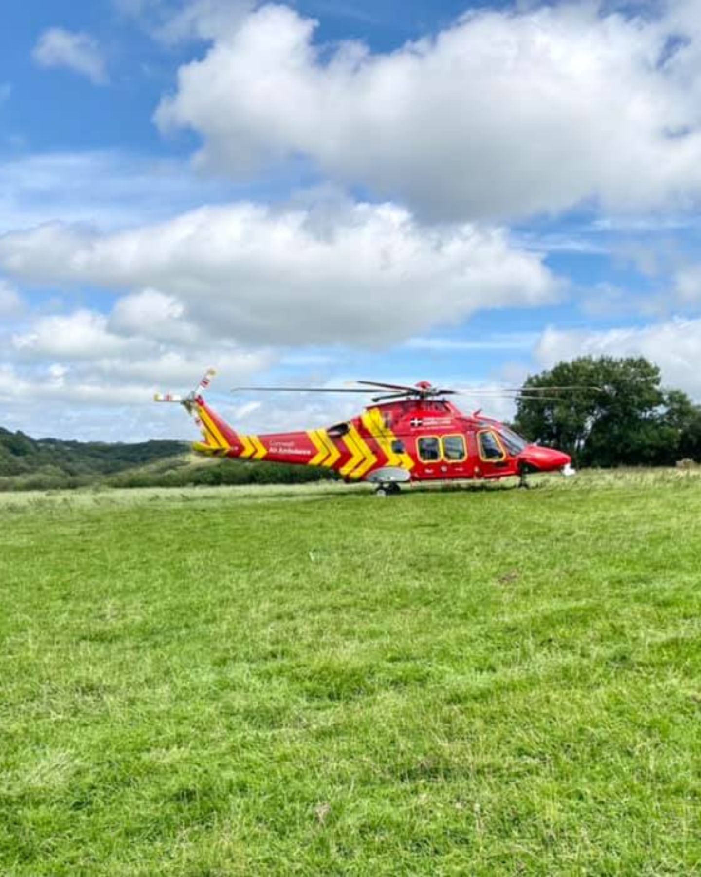 a helicopter in nature