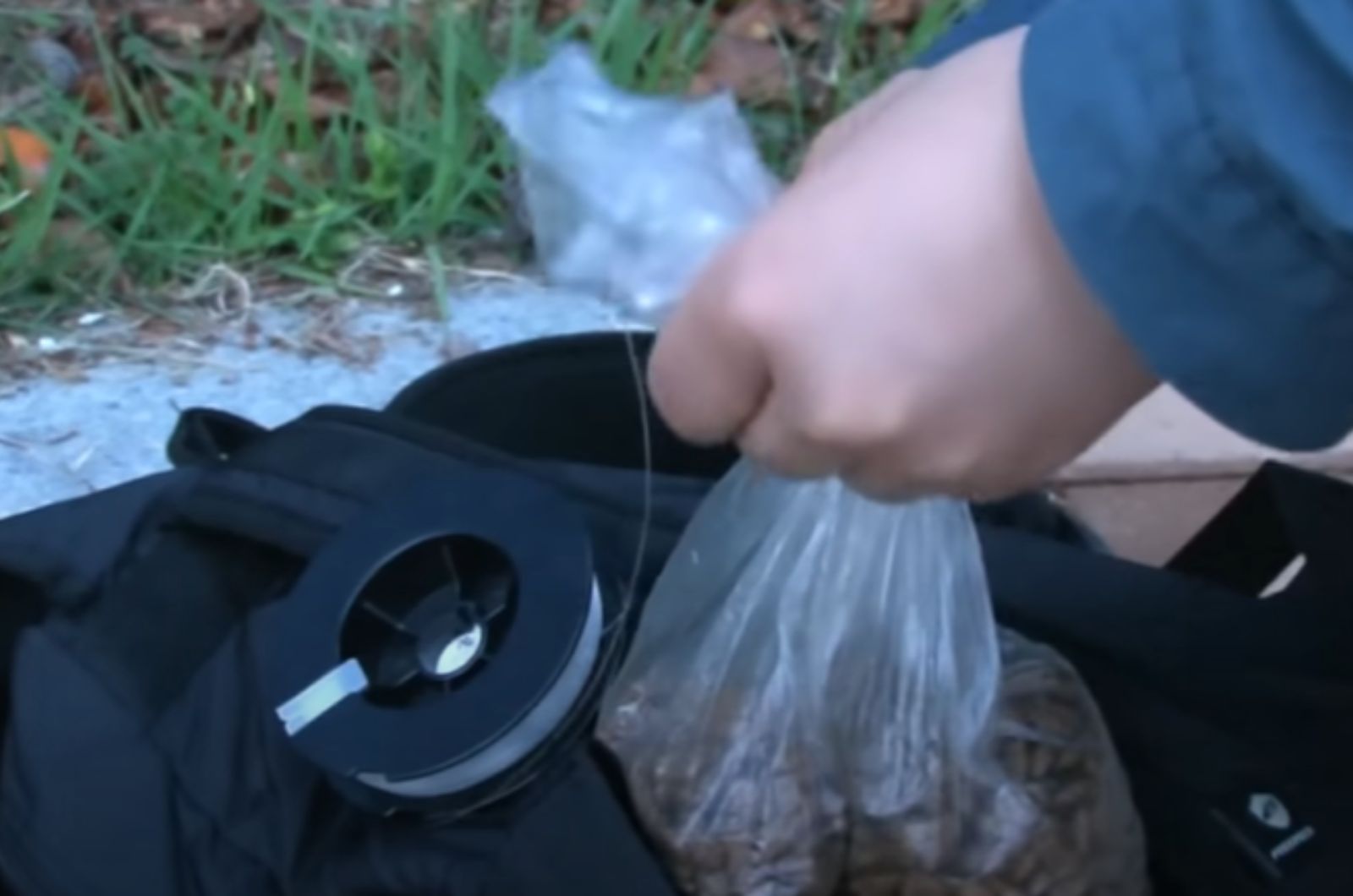 man and tools for saving kitten