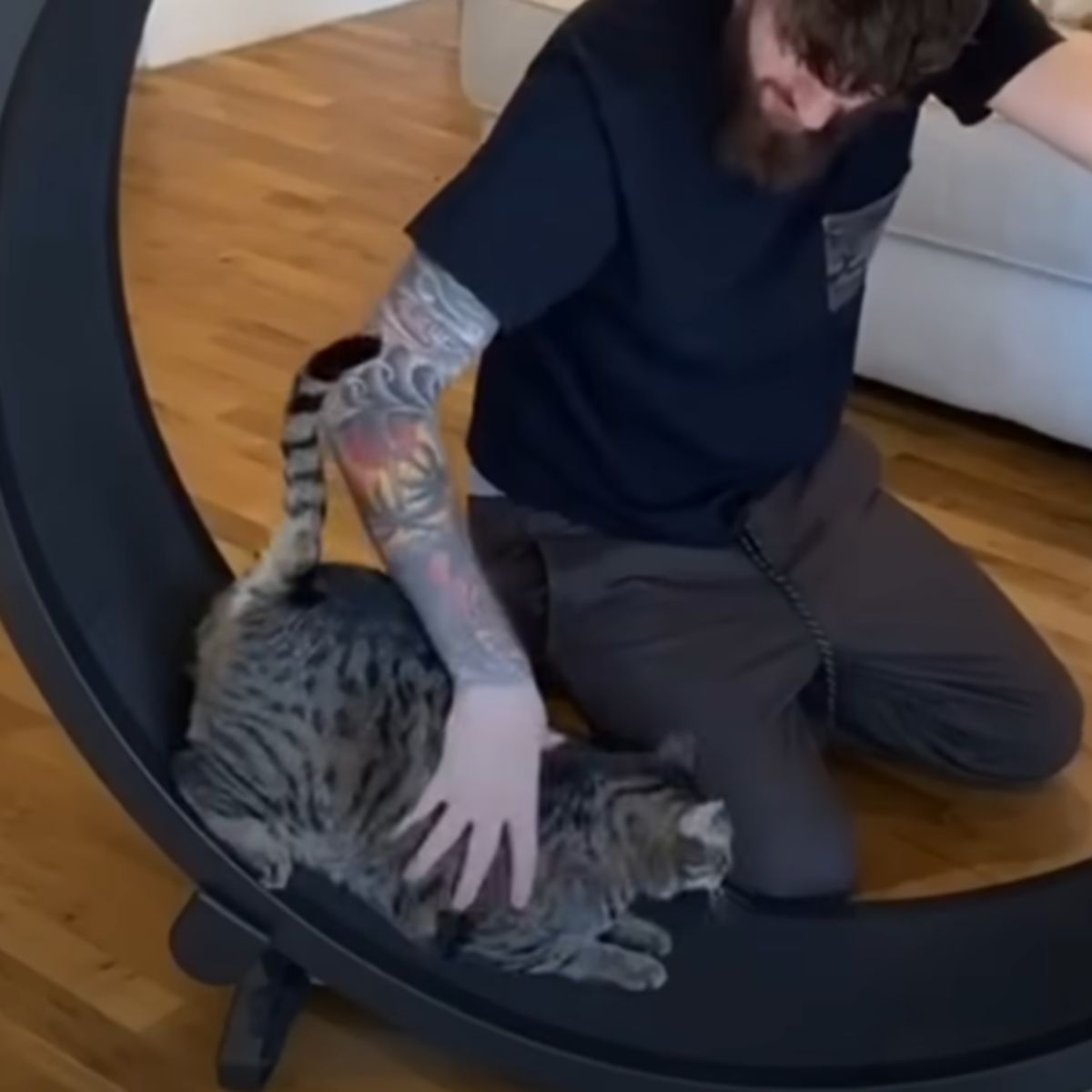 man and his cat