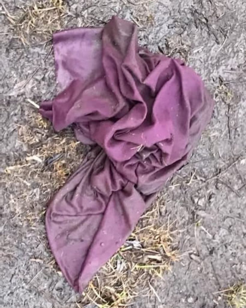 purple pillow case on the road