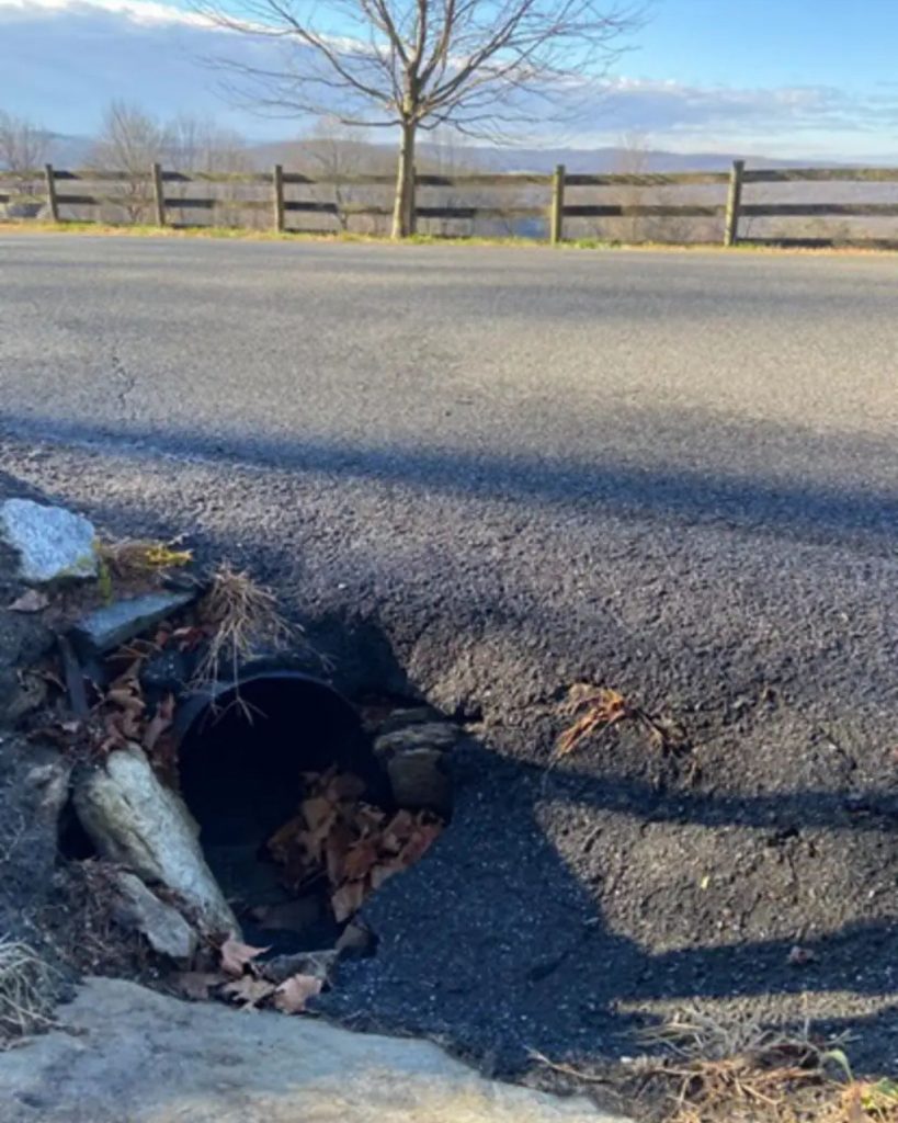 roadside drainpipe