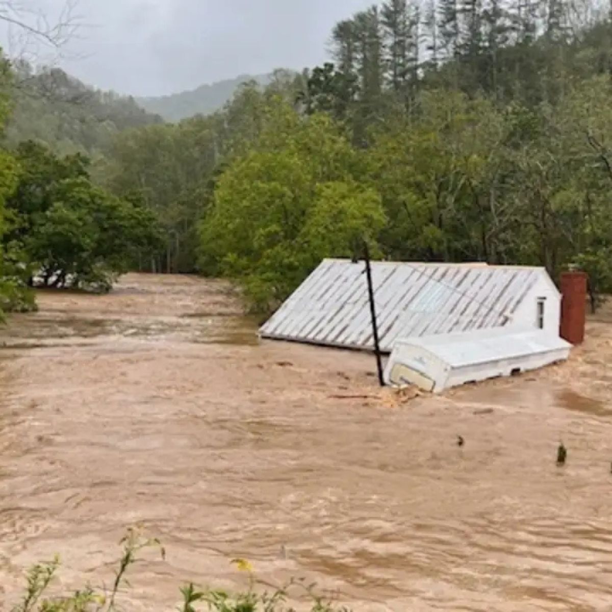 flooded area