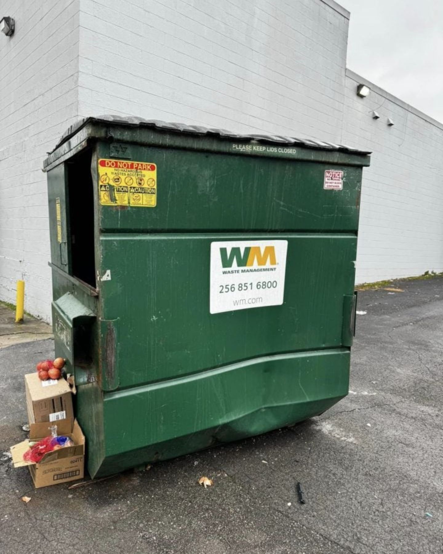 green dumpster