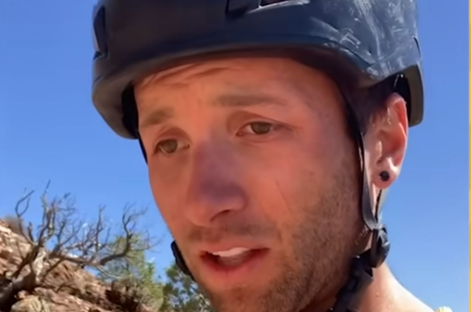 man with helmet