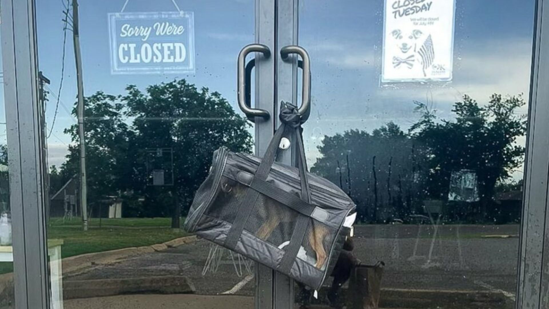 bag on a door handle