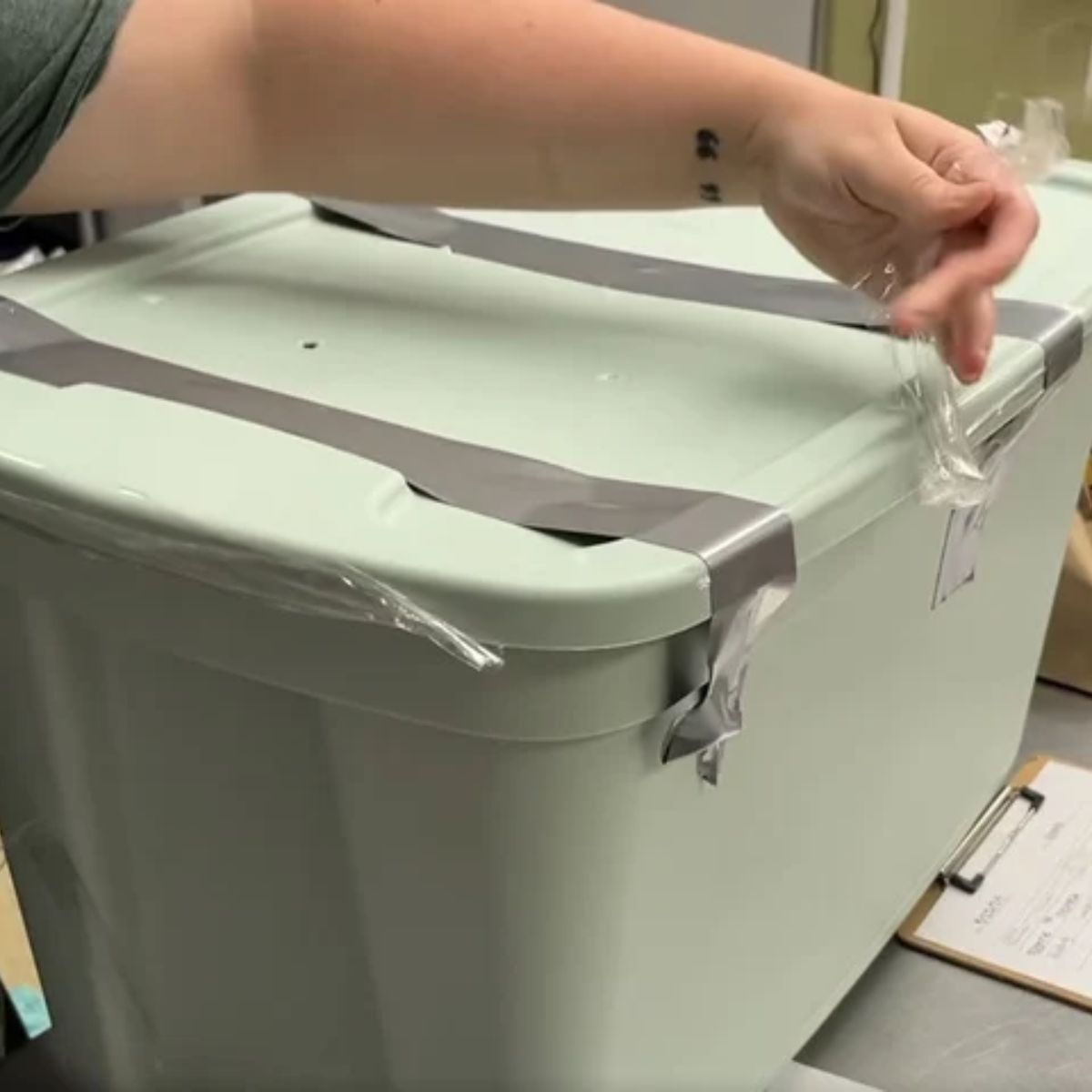 opening a bin