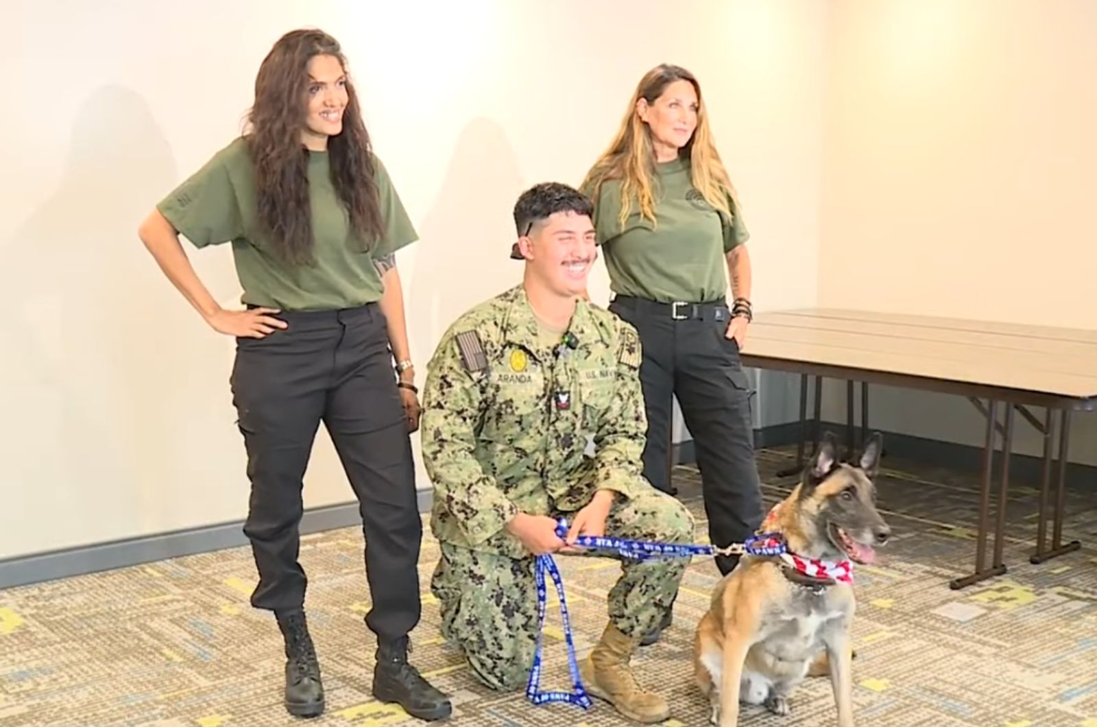 soliders and dog