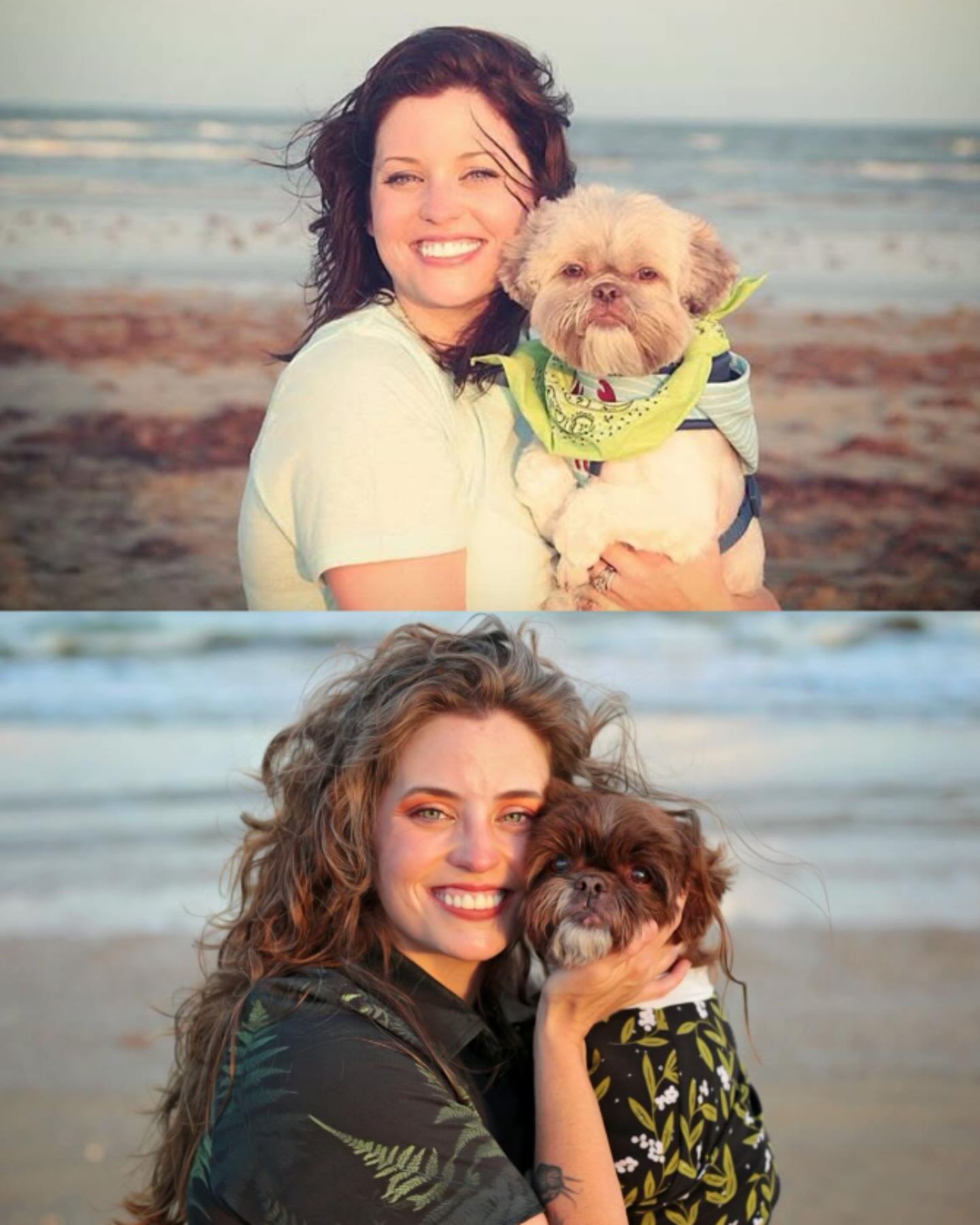woman and her dog