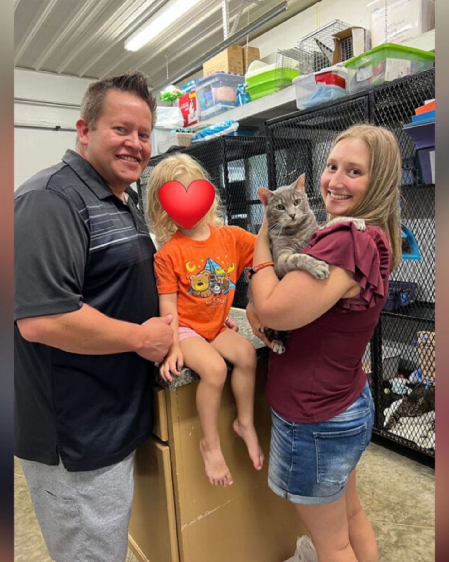 family with a cat