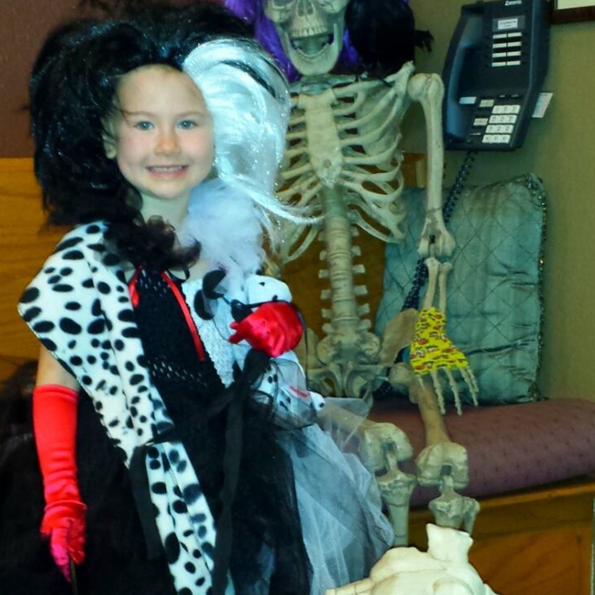little girl dressed up