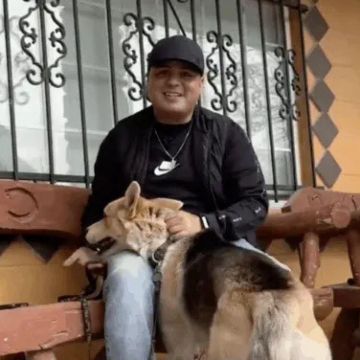 man and a dog